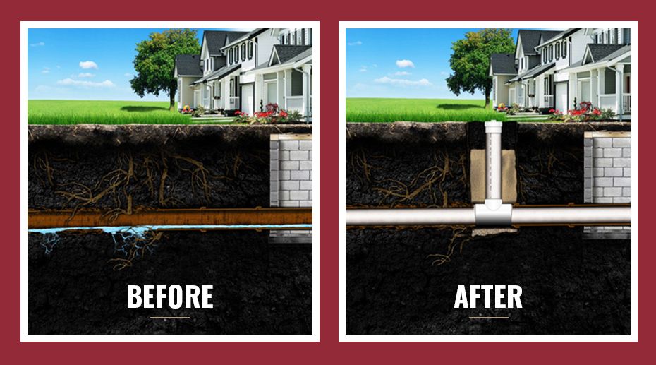 drain lining before and after imagery