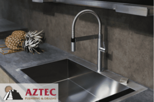 New faucet and sink installed by Aztec
